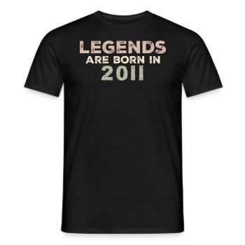 Légendes 2011 Vintage rétro anniversaire Original - T-shirt homme - noir - Devant - AI Model Male 178 light (178cm)