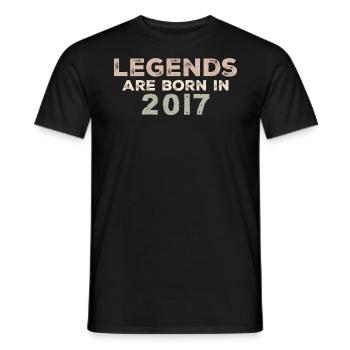 Légendes 2017 Vintage rétro anniversaire Original - T-shirt homme - noir - Devant - AI Model Male 178 light (178cm)