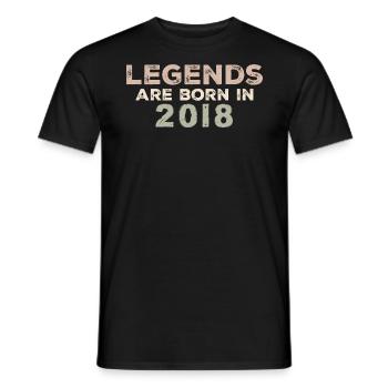 Légendes 2018 Vintage Rétro Anniversaire Original - T-shirt homme - noir - Devant - AI Model Male 178 light (178cm)