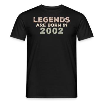 Legenden 2002 Jahrgang Retro Geburtstag Original - Männer T-Shirt - Schwarz - Vorne - AI Model Male 178 light (178cm)