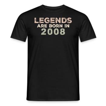 Légendes 2008 Vintage rétro anniversaire Original - T-shirt homme - noir - Devant - AI Model Male 178 light (178cm)
