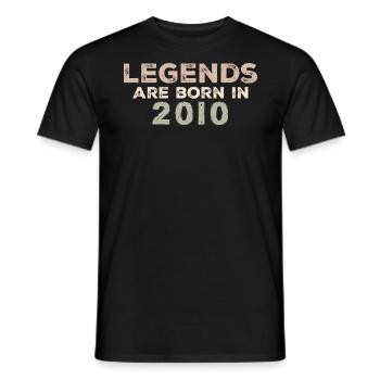 Légendes 2010 Vintage rétro anniversaire Original - T-shirt homme - noir - Devant - AI Model Male 178 light (178cm)