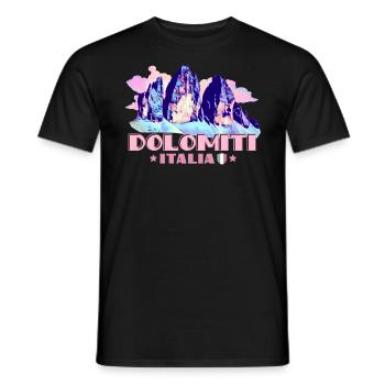 Dolomiti Italia Dolomites Three Peaks souvenir - Men's T-Shirt - black - Front - AI Model Male 178 light (178cm)