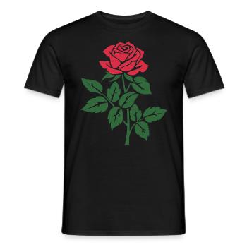 Rose - Men's T-Shirt - black - Front - AI Model Male 178 light (178cm)
