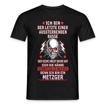 METZGER - Männer T-Shirt - Schwarz - Vorne - AI Model Male 178 light (178cm)