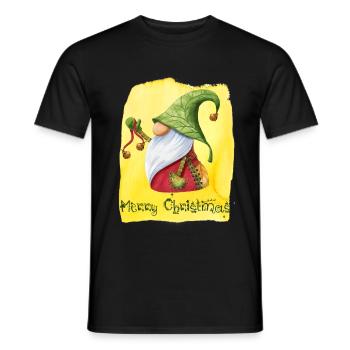 118 gnomes de Noël chemise vintage hiver frais - T-shirt homme - noir - Devant - AI Model Male 178 light (178cm)