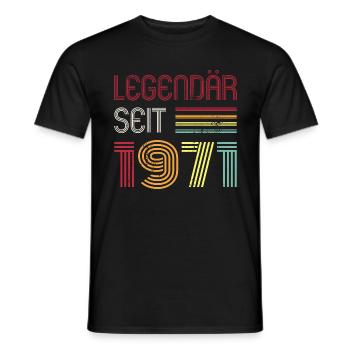 Legendär Seit 1971 Jahr Retro 71er Jahrgang - Männer T-Shirt - Schwarz - Vorne - AI Model Male 178 light (178cm)