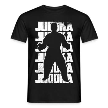 Combattant de judo - T-shirt homme - noir - Devant - AI Model Male 178 light (178cm)