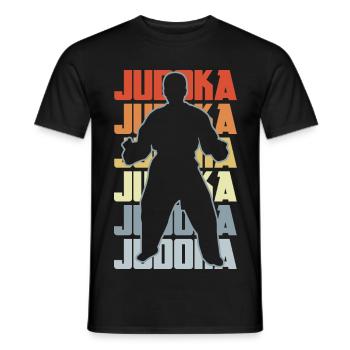 Vintage Judoka - Men's T-Shirt - black - Front - AI Model Male 178 light (178cm)