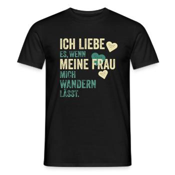 Hiker Hiking Saying Gift - Men's T-Shirt - black - Front - AI Model Male 178 light (178cm)