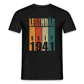 Legendär seit 1941 Jahrgang Geburtstag 83 Geschenk - Männer T-Shirt - Schwarz - Vorne - AI Model Male 178 light (178cm)