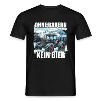 Ohne Bauern kein Bier - Männer T-Shirt - Schwarz - Vorne - AI Model Male 178 light (178cm)