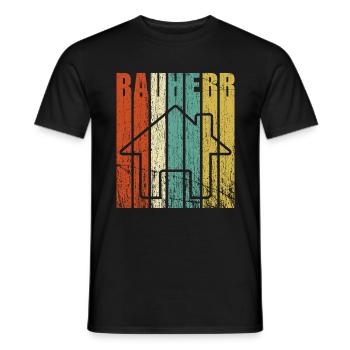 Builder vintage2 - Men's T-Shirt - black - Front - AI Model Male 178 light (178cm)