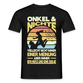 Onkel und Nichte Ein Herz und eine Seele Retro - Männer T-Shirt - Schwarz - Vorne - AI Model Male 178 light (178cm)