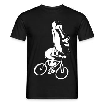 Easter Island Bike Tour (White) - Men's T-Shirt - black - Front - AI Model Male 178 light (178cm)