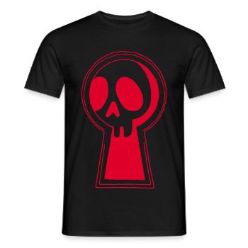 The Red Death is watching us - Men's T-Shirt - black - Front - AI Model Male 178 light (178cm)