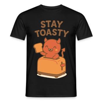 Toasty Devil Frühstück - Männer T-Shirt - Schwarz - Vorne - AI Model Male 178 light (178cm)