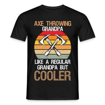 Axe Throwing Grandpa Axe Thrower - Männer T-Shirt - Schwarz - Vorne - AI Model Male 178 light (178cm)