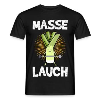 Gewichtheber MASSE LAUCH Gym Lustiges - Männer T-Shirt - Schwarz - Vorne - AI Model Male 178 light (178cm)