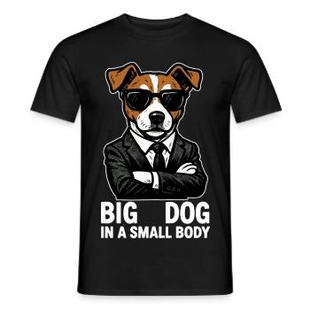 Jack Russell Terrier Anzug Chef Hund Geschenk - Men's T-Shirt - black - Front - AI Model Male 178 light (178cm)