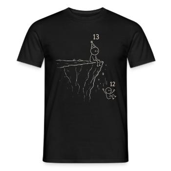 Level 13 Unlocked | 13 Year Anniversary Gift - Men's T-Shirt - black - Front - AI Model Male 178 light (178cm)