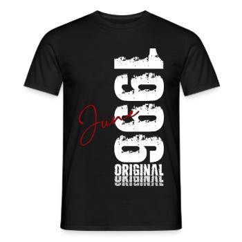 Cadeau du 30e anniversaire Millésime Juin Millésime 1996 - T-shirt homme - noir - Devant - AI Model Male 178 light (178cm)