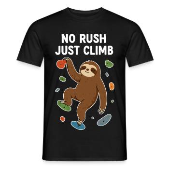 Bloc de paresseux zen : pas de précipitation, il suffit de grimper - T-shirt homme - noir - Devant - AI Model Male 178 light (178cm)