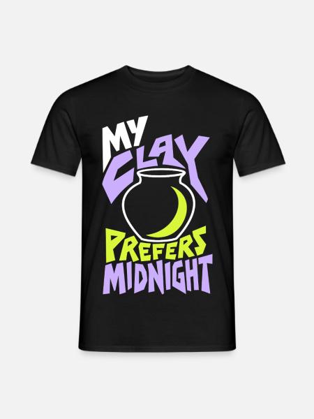 Töpfern – My Clay Prefers Midnight - Männer T-Shirt - Schwarz