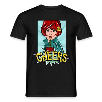 Vive pop art - T-shirt homme - noir - Devant - AI Model Male 178 light (178cm)