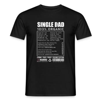 Mens Single Dad Inhalt Geschenk Nutritional - Männer T-Shirt - Schwarz - Vorne - AI Model Male 178 light (178cm)