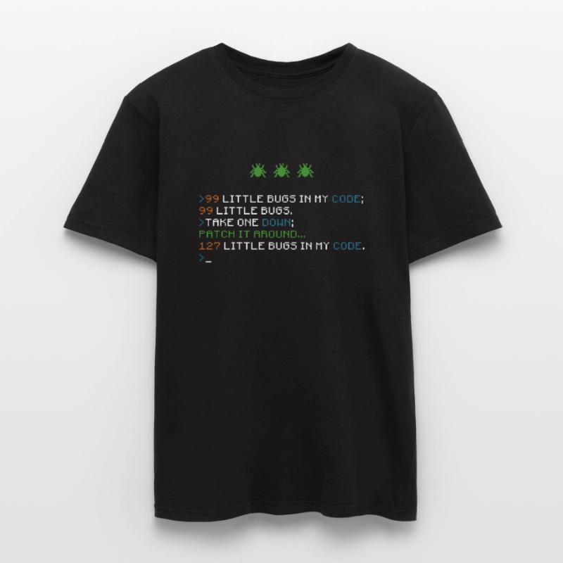 99 Little Bugs In My Code Coding Debugging Funny T-shirt homme