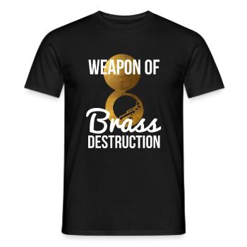 Lustige Sousaphone Player Geschenkwaffe aus Messing - Männer T-Shirt - Schwarz - Vorne - AI Model Male 178 light (178cm)