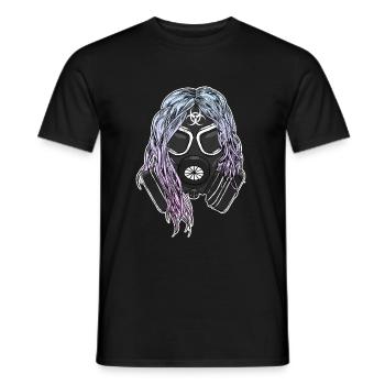 Grunge Nuclear Radioactive Plague Gas Mask - Männer T-Shirt - Schwarz - Vorne - AI Model Male 178 light (178cm)