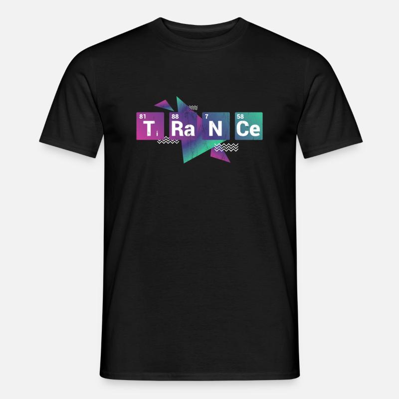 Trance Techno & Edm Tee - Männer T-Shirt - Schwarz