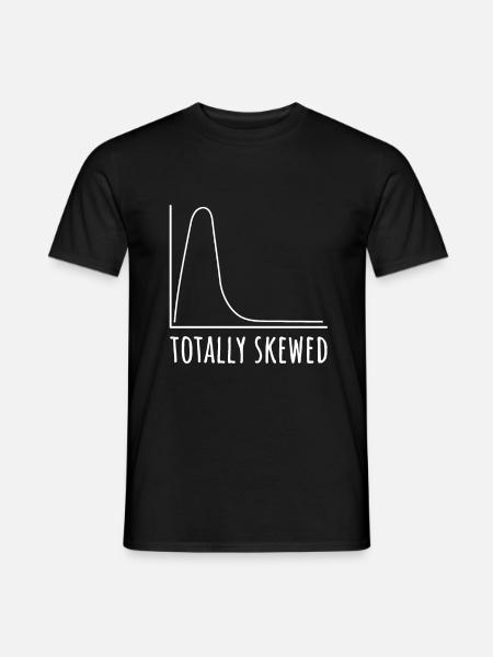 Totally Skewed A Funny Maths Statistics Psychology - Men's T-Shirt - black