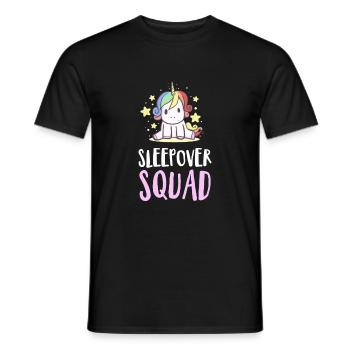Sleepover Squad Rainbow Unicorn Pajama Slumber - Men's T-Shirt - black - Front - AI Model Male 178 light (178cm)