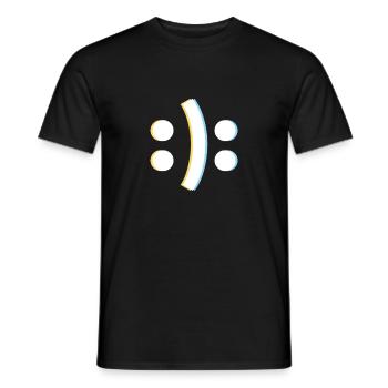 Bipolar Awareness Happy Sad Face - Men's T-Shirt - black - Front - AI Model Male 178 light (178cm)
