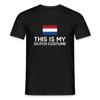 Ceci est mon costume néerlandais - T-shirt drôle d'Halloween - T-shirt homme - noir - Devant - AI Model Male 178 light (178cm)