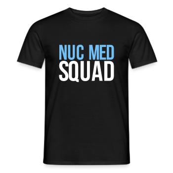 Nuc Med Squad, Funny Nuclear Medicine - Men's T-Shirt - black - Front - AI Model Male 178 light (178cm)