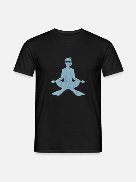 Meditation Freitaucher Freitauchen Design - Männer T-Shirt - Schwarz