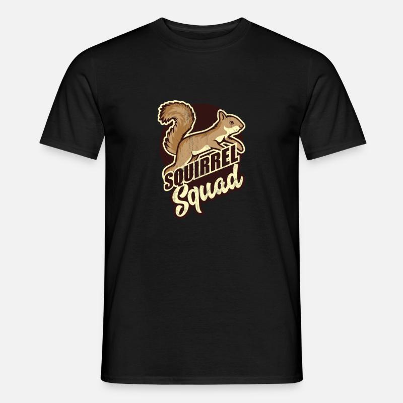 Squirrel Squad - Squirrel Design - Männer T-Shirt - Schwarz