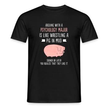 Se disputer avec un psychologue majeur comme la lutte contre la boue - T-shirt homme - noir - Devant - AI Model Male 178 light (178cm)