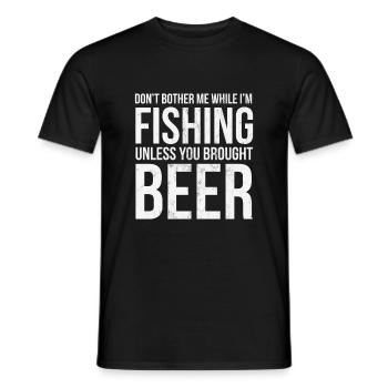Belästigen Sie mich nicht, während ich fische, es sei denn, Sie - Männer T-Shirt - Schwarz - Vorne - AI Model Male 178 light (178cm)