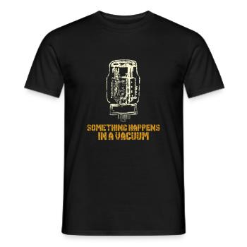 KT88 Something Happens In A Vacuum Design - Men's T-Shirt - black - Front - AI Model Male 178 light (178cm)
