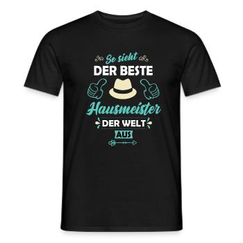 hausmeister - Männer T-Shirt - Schwarz - Vorne - AI Model Male 178 light (178cm)