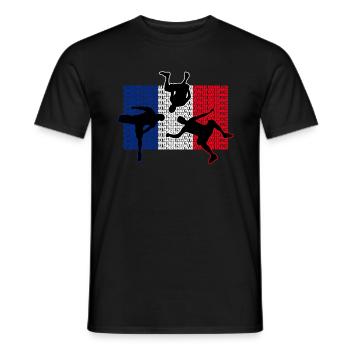 Parkour France | Parkour Frankreich - Männer T-Shirt - Schwarz - Vorne - AI Model Male 178 light (178cm)
