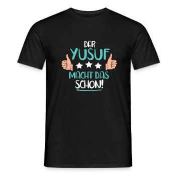 Lustiges Yusuf vorname Geschenk - Männer T-Shirt - Schwarz - Vorne - AI Model Male 178 light (178cm)