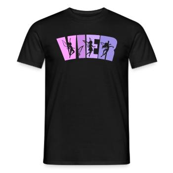 Feen Geburtstag 4 Jahre Mädchen Kleine Fee - Männer T-Shirt - Schwarz - Vorne - AI Model Male 178 light (178cm)