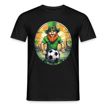 St. Patrick's Day Kleeblatt Fußball - Männer T-Shirt - Schwarz - Vorne - AI Model Male 178 light (178cm)