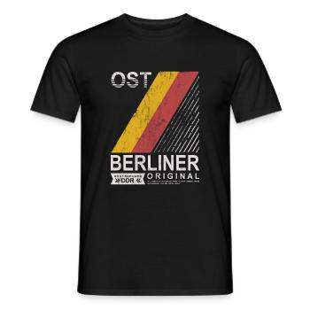 OSTBERLINER ORIGINAL OST BERLIN OSSI DDR GESCHENK - Männer T-Shirt - Schwarz - Vorne - AI Model Male 178 light (178cm)